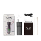 xmax tunke extract vaporizer with packaging and accessories on white background