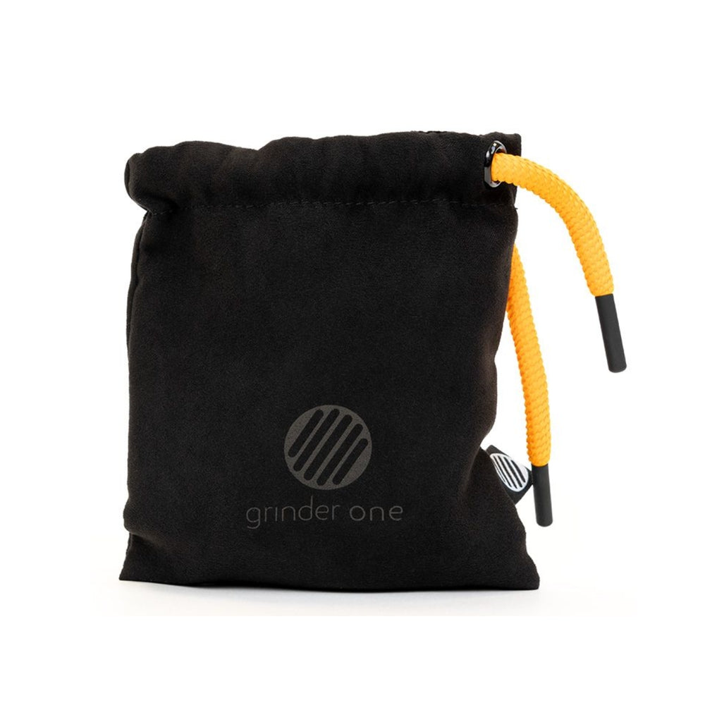 black suede carry pouch for power grinder by grinder.one