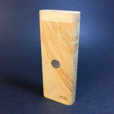 maple futostash XL for dynavap stood upright on blue background