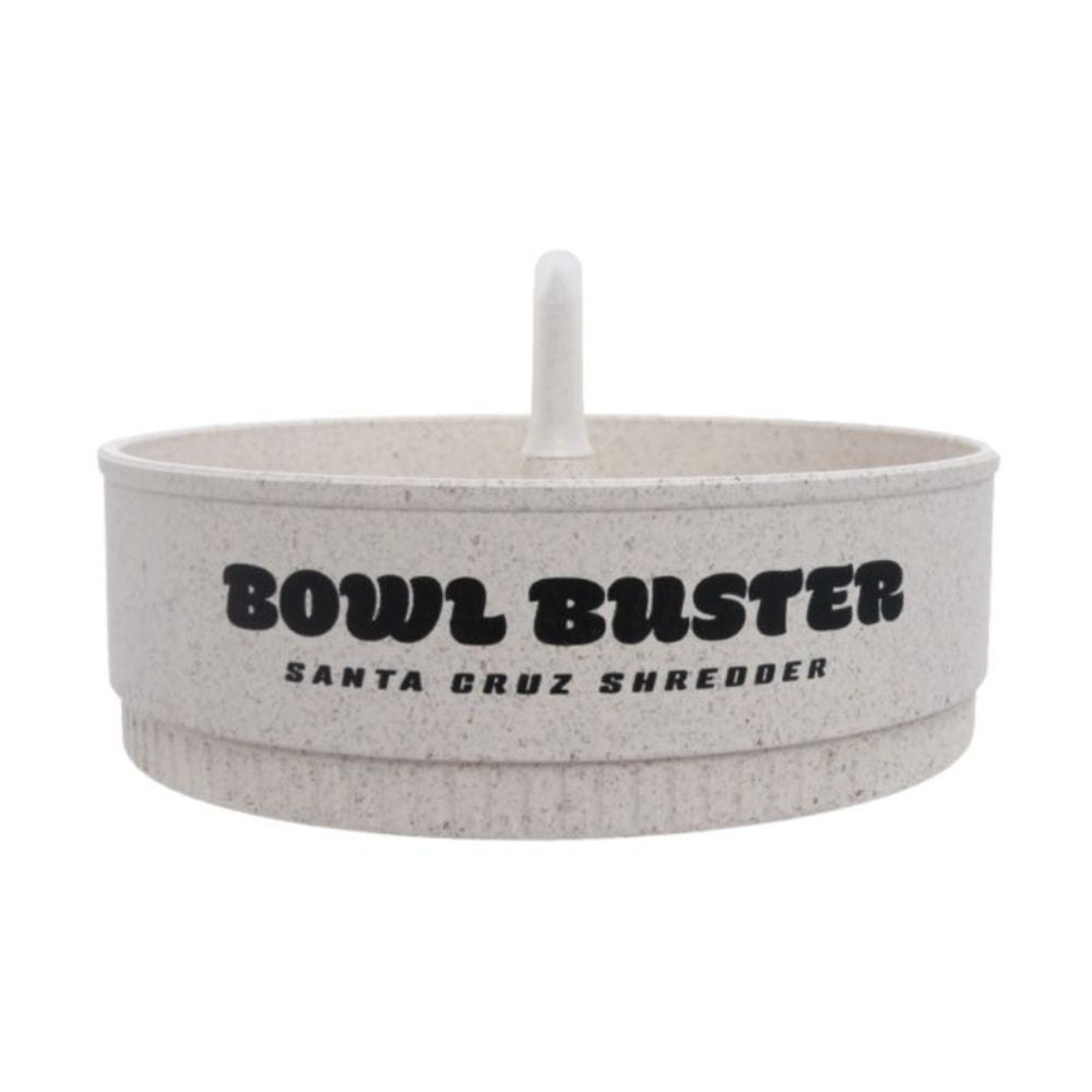 white santa cruz hemp bowl-buster sat on white background