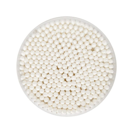 top view of opened tub of pro swabs on white background