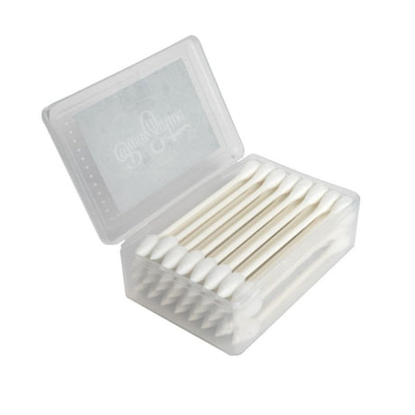 small container of pro swabs with lid open on white background