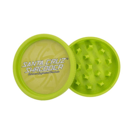 green santa cruz shredder hemp made 2 piece herb grinder set on white background