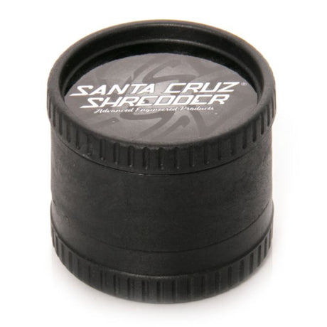 black santa cruz shredder hemp made 3 piece herb grinder set on white background