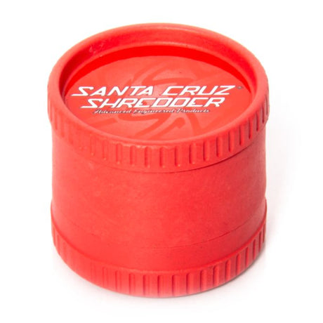 red santa cruz shredder hemp made 3 piece herb grinder set on white background