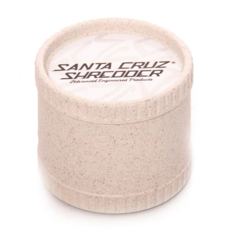 white santa cruz shredder hemp made 3 piece herb grinder set on white background