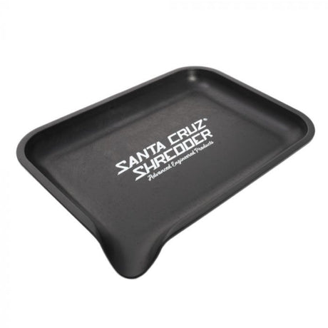 black santa cruz hemp rolling tray sat on white background