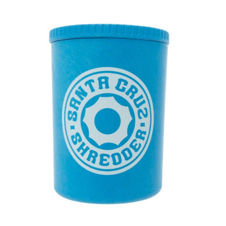 blue santa cruz hemp stash jar on white background