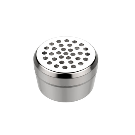 aluminium dosing capsule with lid for use with storz & bickel vaporizers sat on white background