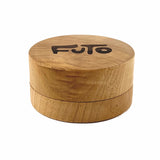 maple futo herb grinder with futo branding on white background