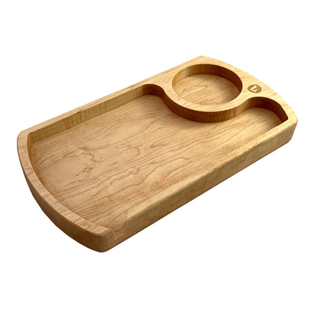 maple futo rolling tray angled view on white background