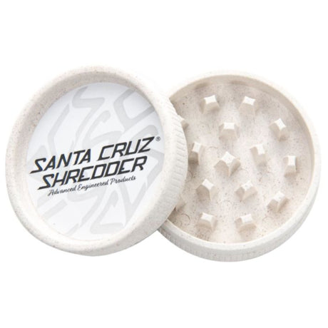 white santa cruz shredder hemp made 2 piece herb grinder set on white background